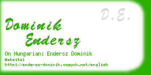dominik endersz business card